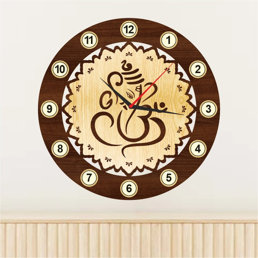 GANESH JI CLOCK 18″