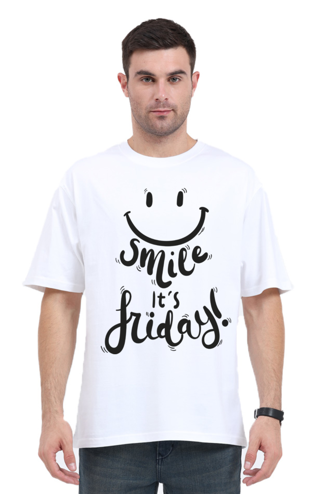 "Smile It's Friday" Men's Oversized Tshirt