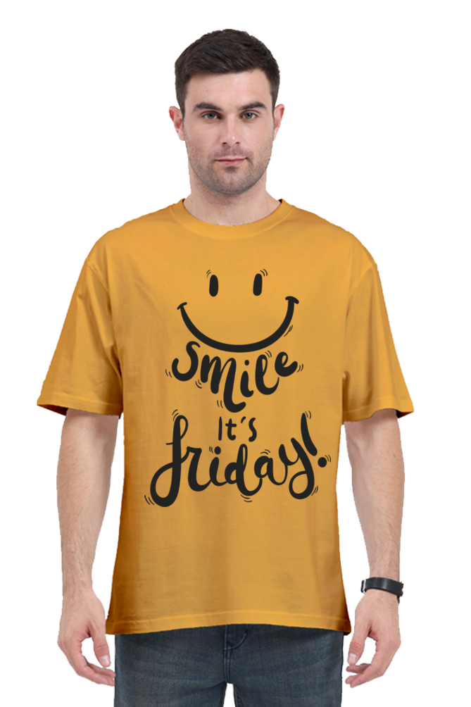 "Smile It's Friday" Men's Oversized Tshirt