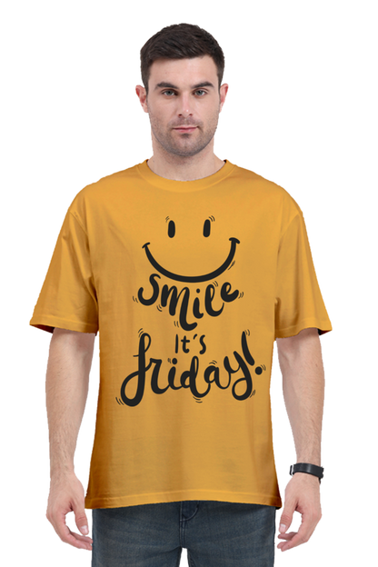 "Smile It's Friday" Men's Oversized Tshirt