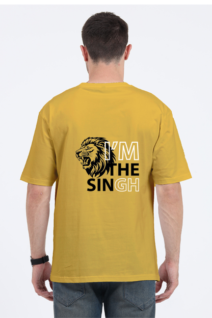 "I'm the Singh" Lion Graphic Oversized T-Shirt