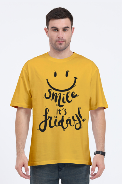 "Smile It's Friday" Men's Oversized Tshirt