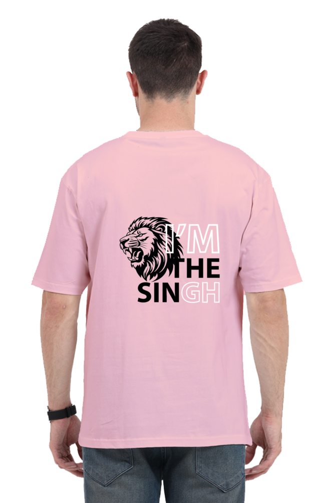 "I'm the Singh" Lion Graphic Oversized T-Shirt