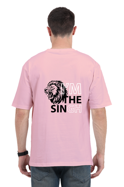 "I'm the Singh" Lion Graphic Oversized T-Shirt