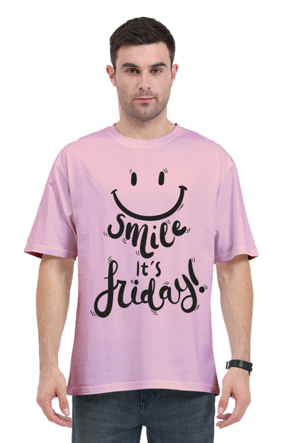 "Smile It's Friday" Men's Oversized Tshirt