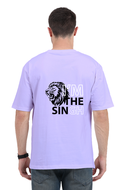 "I'm the Singh" Lion Graphic Oversized T-Shirt