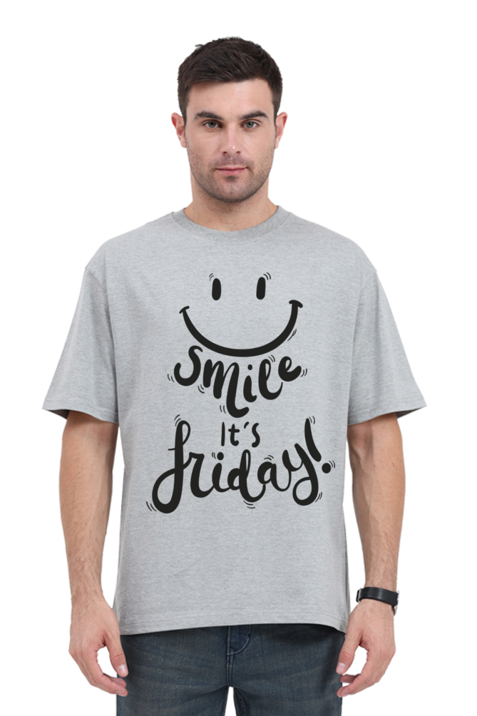 "Smile It's Friday" Men's Oversized Tshirt