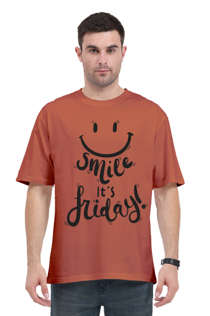 "Smile It's Friday" Men's Oversized Tshirt