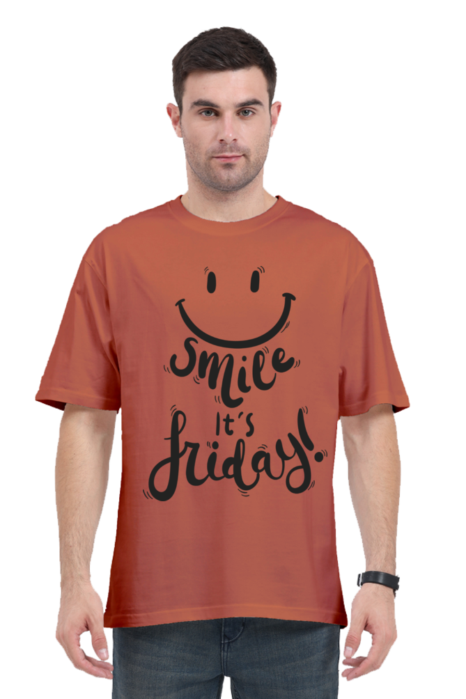 "Smile It's Friday" Men's Oversized Tshirt