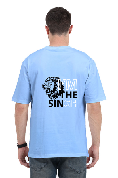 "I'm the Singh" Lion Graphic Oversized T-Shirt