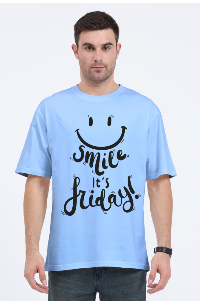 "Smile It's Friday" Men's Oversized Tshirt