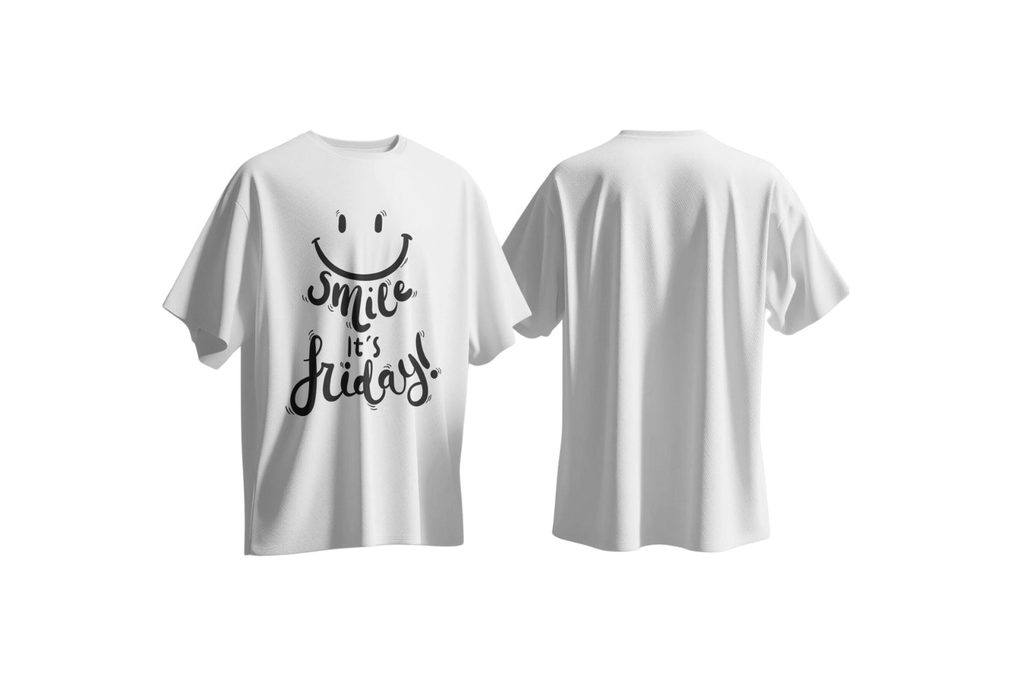 "Smile It's Friday" Men's Oversized Tshirt