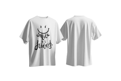 "Smile It's Friday" Men's Oversized Tshirt