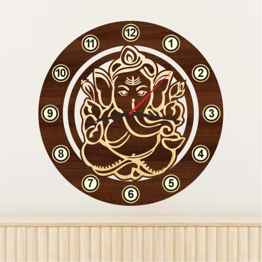 GANESH JI CLOCK  18x18