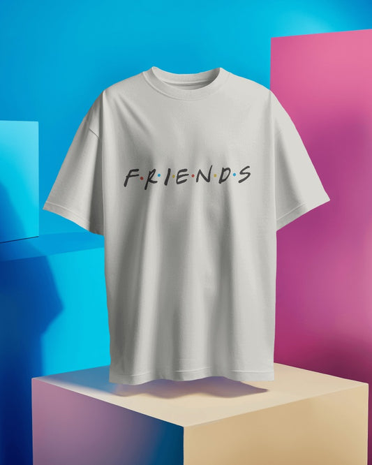 FRIENDS "WHITE COLOR OVERSIZED T SHIRT